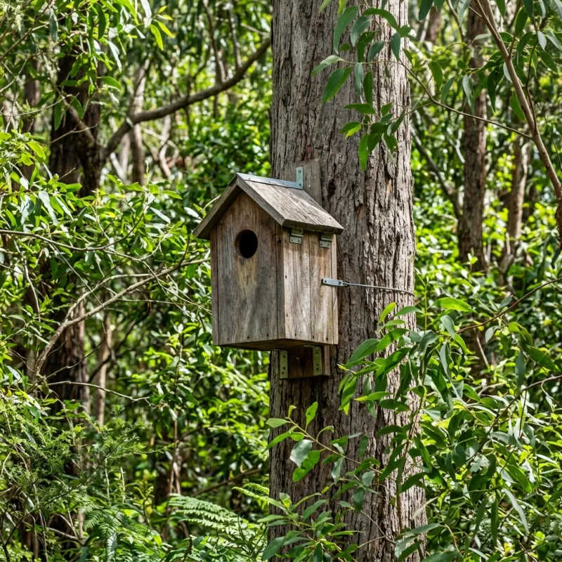 Animal nesting box installed as a humane alternative to a Essendon roof cavity